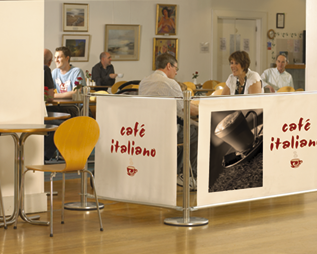 Café Banner Indoors