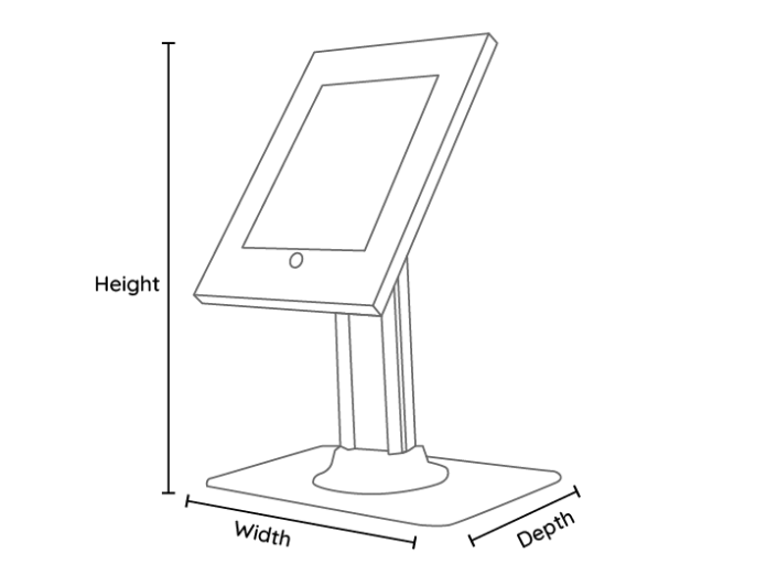 iPad Secure Counter Top Kiosk - Plex Display